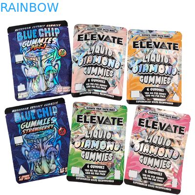 3.5غ كيس مايلار مقتطف الفطر العلكة التعبئة والتغليف حقيبة لعبة Wtih زبدة ضد الرائحة الوقوف