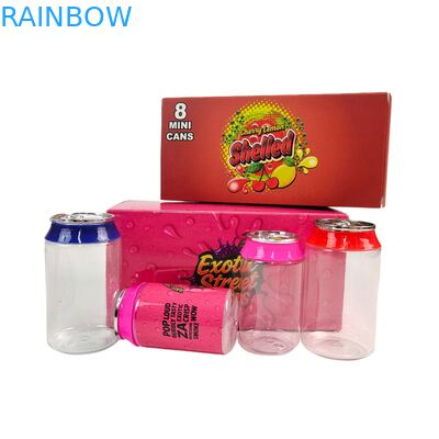 الملصق المخصص البلاستيكية الواضحة 3.5g و 7g قنينة بي تي مع الغطاء المسمار الألومنيوم للسكر الحلوى البسكويت الغذاء التغليف أوراق عرض صناديق