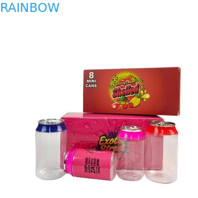 الملصق المخصص البلاستيكية الواضحة 3.5g و 7g قنينة بي تي مع الغطاء المسمار الألومنيوم للسكر الحلوى البسكويت الغذاء التغليف أوراق عرض صناديق