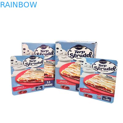 أكياس مايلر مخصصة مقاومة للرائحة 3.5 جرام 7 جرام 14 جرام مع علب