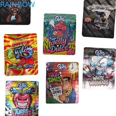 أكياس مايلر قابلة لإعادة الإغلاق مخصصة بوزن 3.5 جرام - 28 جرام لتغليف الأطعمة