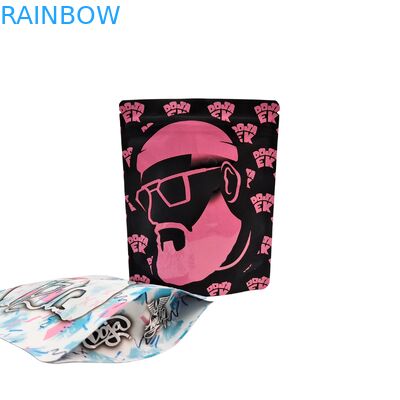 أكياس مايلر للطعام قابلة لإعادة الإغلاق ومطبوعة حسب الطلب بوزن 3.5 جرام - 28 جرامًا ومقاومة للرائحة