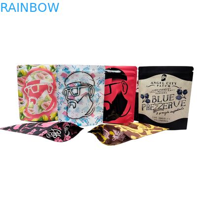 أكياس مايلر للطعام قابلة لإعادة الإغلاق ومطبوعة حسب الطلب بوزن 3.5 جرام - 28 جرامًا ومقاومة للرائحة