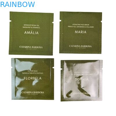 أكياس رقائق الألومنيوم الحرارية المخصصة لأحجام عينات مستحضرات التجميل مع شعار مخصص