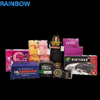 صندوق ورق كرافت قابل للطي مخصص مع ورق مقوى 350 جرام لعرض العداد بالتجزئة