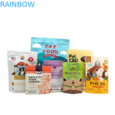 كيس قائم قابل لإعادة الاستخدام وصديق للبيئة بسماكة 50-200 ميكرون لتغليف أغذية الحيوانات الأليفة