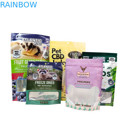 كيس طعام حيوانات أليفة مطبوع على الطلب مع طباعة الحفرة للتعبئة ضد الرطوبة