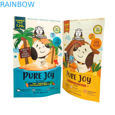 كيس طعام حيوانات أليفة مطبوع على الطلب مع طباعة الحفرة للتعبئة ضد الرطوبة