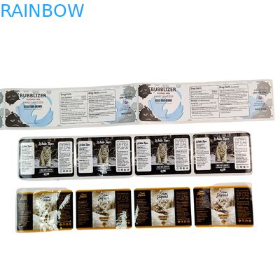 ملصقات فينيل PVC لاصقة ورقية مقاومة للماء ومطبوعة بتقنية UV وهولوجرام وشعار مخصص لتغليف الورق لدفتر القصاصات