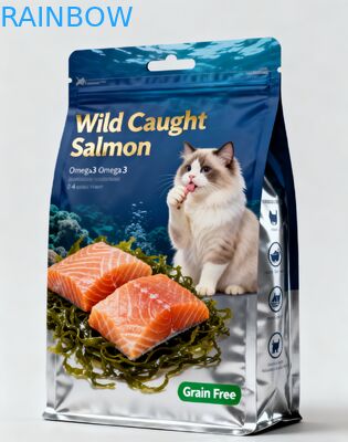 طراز مخصص كبير أسفل مسطح طعام القطط وتغليف طعام الحيوانات الأليفة أكياس بلاستيكية لطعام الكلاب 500 غرام 1 كجم 2.5 كجم 10 كجم