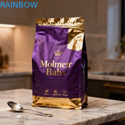 أكياس مايلر لتغليف أغذية الحيوانات الأليفة القابلة للتحلل الحيوي المخصصة، كيس بسحاب جانبي مع صمام، طعام للكلاب والقطط والحيوانات الأليفة