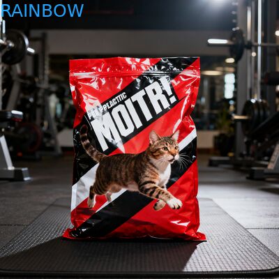 أكياس مايلر لتغليف أغذية الحيوانات الأليفة القابلة للتحلل الحيوي المخصصة، كيس بسحاب جانبي مع صمام، طعام للكلاب والقطط والحيوانات الأليفة