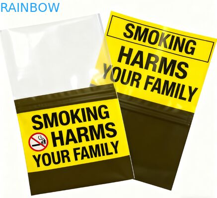 كيس مُعبأ مسبقًا بسحاب لتغليف الأطعمة الصالحة للأكل، درجة غذائية، كيس بلاستيكي مُحكم الغلق من ثلاثة جوانب، لكيس مايلار للتبغ