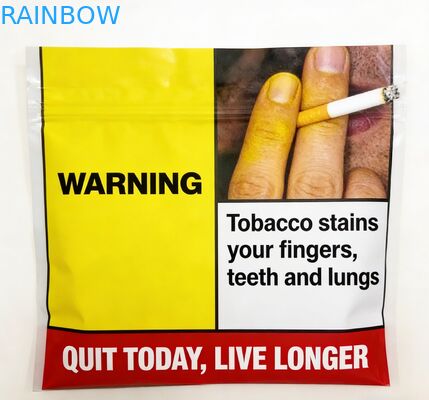 كيس سجائر أوراق التدخين القابل لإعادة الإغلاق بثلاثة جوانب 25 جم 30 جم 40 جم 50 جم 100 جم مع سحاب