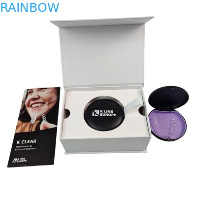 صندوق طقم تقويم الأسنان بشعار مخصص، صندوق تعبئة مصفف الأسنان بتقويم الأسنان مع إدخال ورقي، صندوق تعبئة مصفف الأسنان