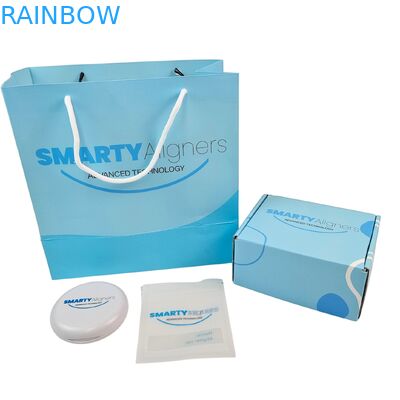 صناديق تغليف مقومات الأسنان التقويمية المخصصة، أقواس تقويم الأسنان، صندوق محاذاة الأسنان مع كيس ورقي