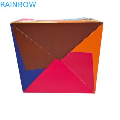 علبة عرض بطاقة مقوى مطبوعة خصيصا مع سمك 350g والطابع الساخن لتغليف الوجبات الخفيفة بالتجزئة