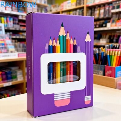 علبة ورقية ذات حجم مخصص مع عرض نافذة واضحة و 350 غرام سمك للتعبئة الغذائية