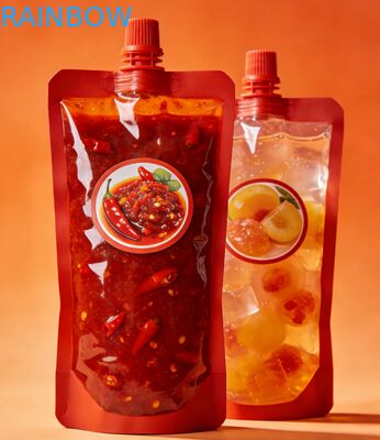 مانعة للتسرب صنبور Pouch150ml 200ml 300ml دوق-باي الغذاء الصف صلصة الفلفل الحار هلام عصير الطفل الغذاء حقيبة الوقوف صنبور الحقيبة