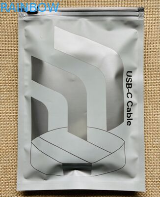 حقيبة تعبئة قابلة لإعادة التدوير من البلاستيك البلاستيكي المختل مع ختم ثلاثي الجانب