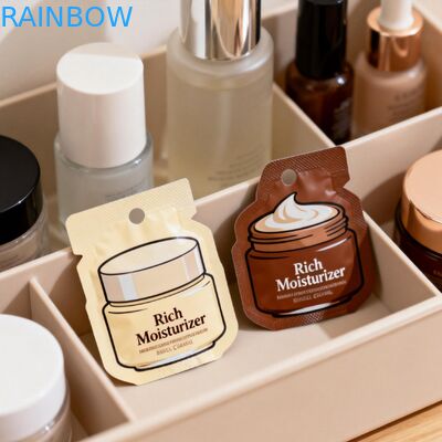 أكياس تغليف كريم اللوشن للعناية بالبشرة المخصصة، أكياس عينات مستحضرات التجميل الصغيرة من رقائق المايلر، أكياس قابلة للختم بالحرارة، أكياس صغيرة صغيرة