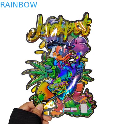 بالجملة المطبوعة خصيصا الشكل الخاص أكياس زهور المطاطية 3.5 7g الوقوف كيس ضد الأطفال مع الشعار