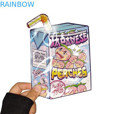 بالجملة المطبوعة خصيصا الشكل الخاص أكياس زهور المطاطية 3.5 7g الوقوف كيس ضد الأطفال مع الشعار