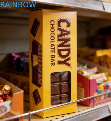 صندوق ورقي كرافت قابل للتحلل الحيوي مخصص بدرجة غذائية مع نافذة شفافة لتعبئة ألواح الشوكولاتة