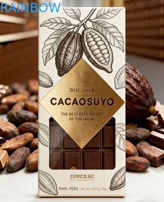 صندوق كرافت مخصص مطبوع بدرجة غذائية قابلة للتحلل لتغليف ألواح الشوكولاتة صندوق هدايا فارغ بنافذة شفافة