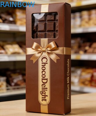 صندوق هدية زفاف مع نافذة واضحة للحلوى والشوكولاتة