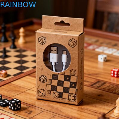 كمية قابلة للتخصيص مربع ورقي سمك 350 غرام مع الطابع الساخن النهاية للكابلات USB التعبئة