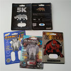 3D بطاقة نفطة حزمة التعبئة والتغليف مخصص مطبوعة ورقة بطاقة Rhino 7 جاكوار 30000 حزمة حبوب منع الحمل الجنس