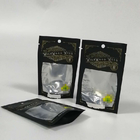 الحقائب البلاستيكية الطبية Cbd Packaging Smell Proof 1 / 4oz 1 / 2oz 1oz مع نافذة / سحاب