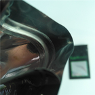 أكياس الحشائش 1g Kush Medical Cannabis Packaging Bag UV طباعة الحقيبة السوداء مع نافذة واضحة وسحاب