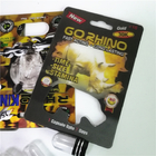 حبوب تعزيز الجنسي التعبئة والتغليف Rhino Max 150K 3D Blister Cards مع صندوق ورقي لكبسولة الجنس المسحوق
