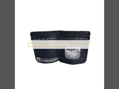 السطح الأسود المختلط الأكياس البلاستيكية التعبئة والتغليف بقعة الأشعة فوق البنفسجية الشفافة الشفافة النافذة الأمامية