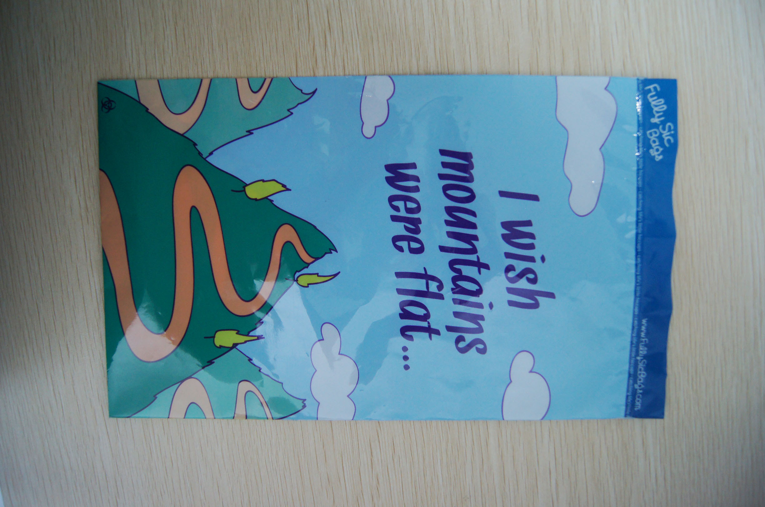 Ldpe مطبوعة حقائب قبضة الختم الأزرق مع الكرتون الصغيرة للأطفال اللعب