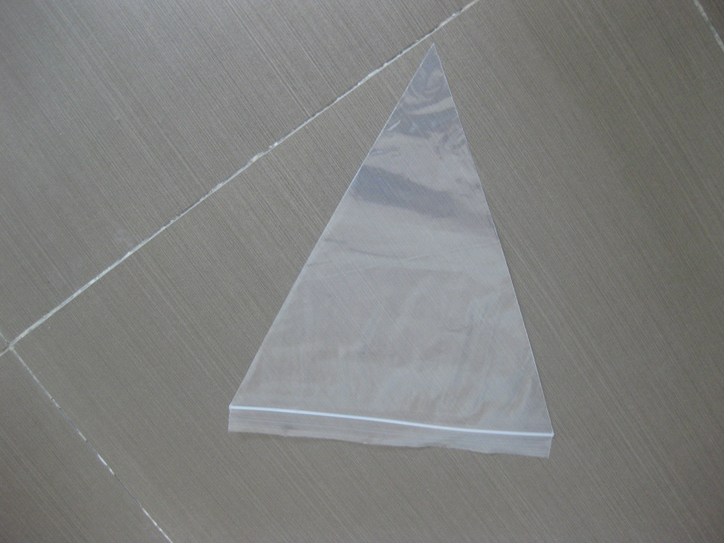 مثلث Ldpe Grip ختم كيس مع ملصقات للالبيتزا التوقف ، سستة إغلاق