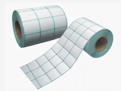 أبيض مستطيل ورقة لاصقة ملصق تسميات غير مطبوع في لفة