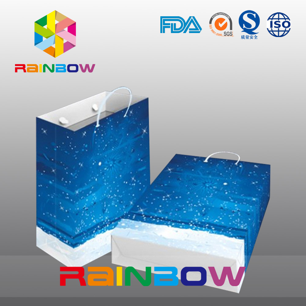 Dreamlike تصميم أكياس الورق المخصصة مع مقبض للتسوق