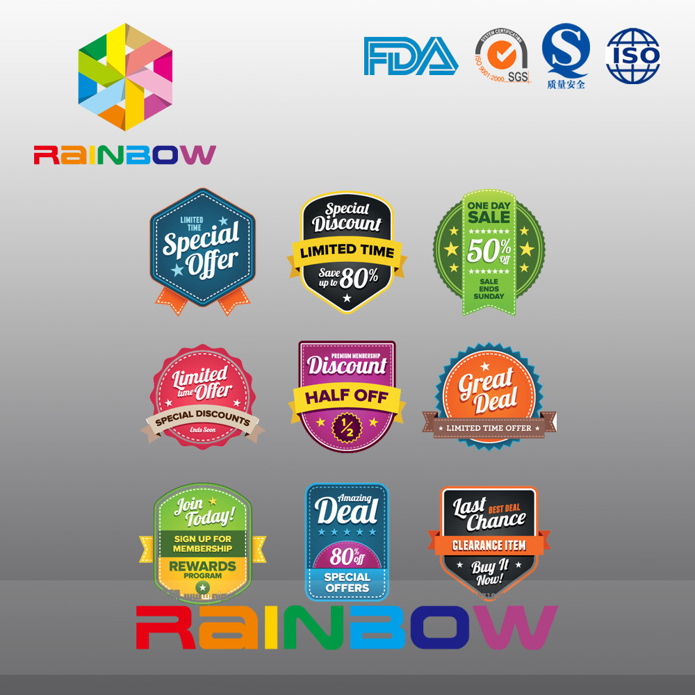 ورقة تسمية ورقة المغناطيس لاصقة ، غير النظامية تسمية الشاشة الحريرية للأغذية الصحية