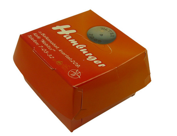 ورقة مربع التعبئة والتغليف مخصص مطبوعة تصميم مطعم للوجبات السريعة