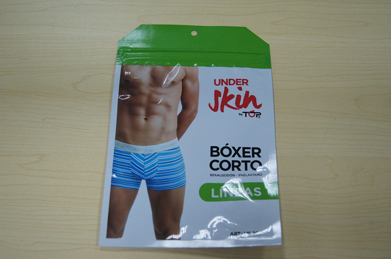 حقيبة الملابس الداخلية من الذكور الحقائب البلاستيكية Pacakging نوني الحقيبة مع سحاب