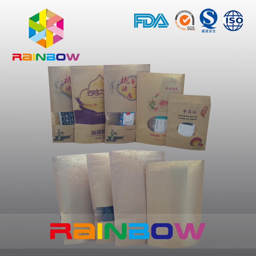 عرف الطباعة ورقة وجبة خفيفة حقيبة التعبئة والتغليف ، الغذاء الصف وجبة خفيفة Doupack مع زيبلوك