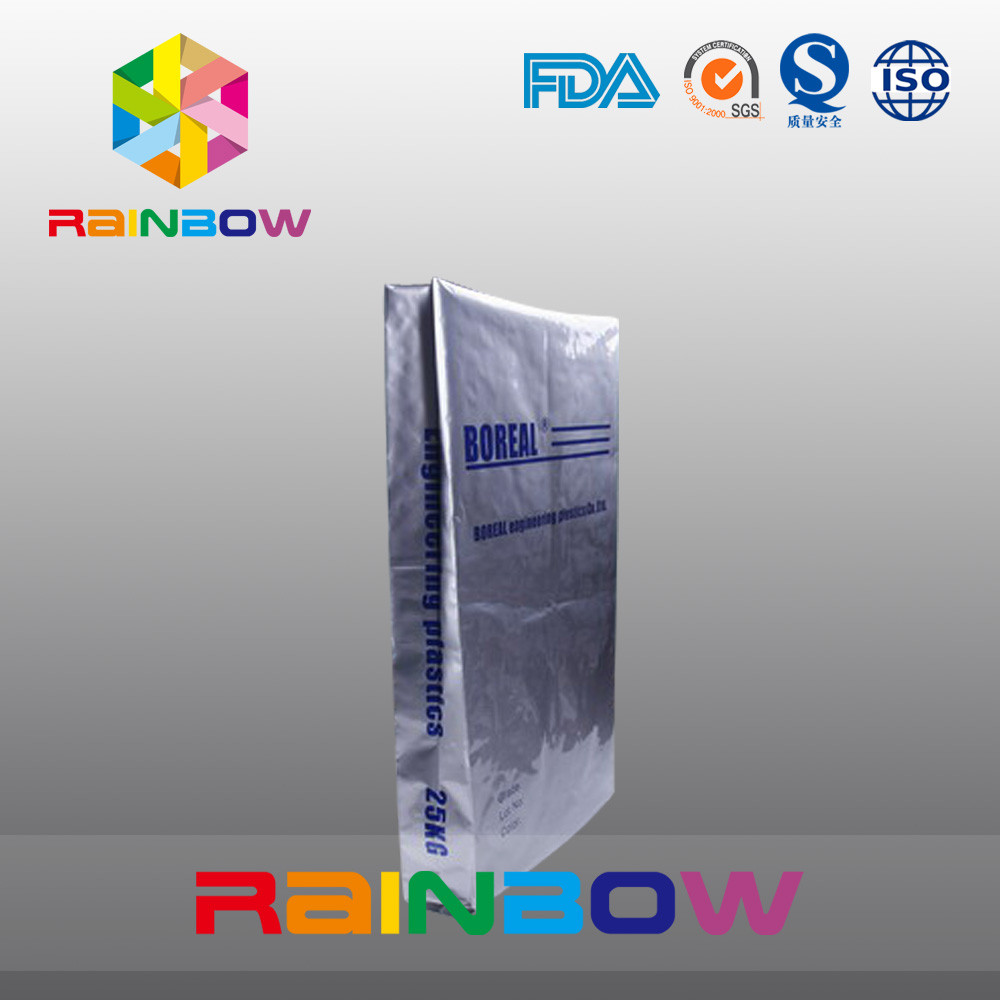 25KGS أسفل لوح التقوية احباط الالومنيوم للحصول على الحقيبة مسحوق البروتين التعبئة والتغليف