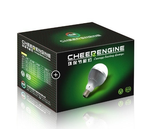 الايكولوجية - ودية أدى ضوء لمبة ورقة التغليف مربع مع شعار مخصص المطبوعة