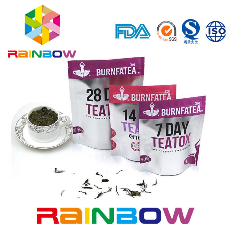 القابلة للتحلل الحيوي الوقوف الشاي الحقيبة مايلر زيبلوك مغلفة الشاي التعبئة حقيبة