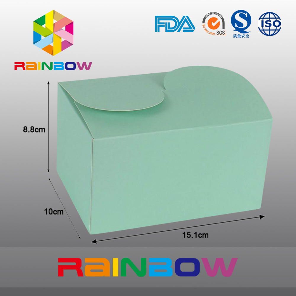 الأخضر كرافت ورقة مربع لتغليف هدايا والطباعة حسب الطلب وحجم