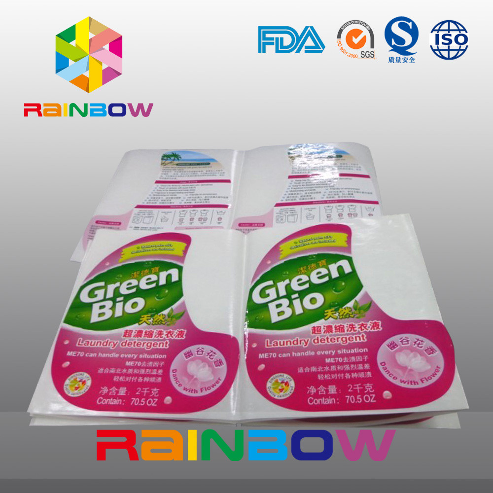 ماء زجاجة بلاستيكية لاصقة النفس لاصق تقليص كم تسميات ل زجاجات المنظفات السائلة