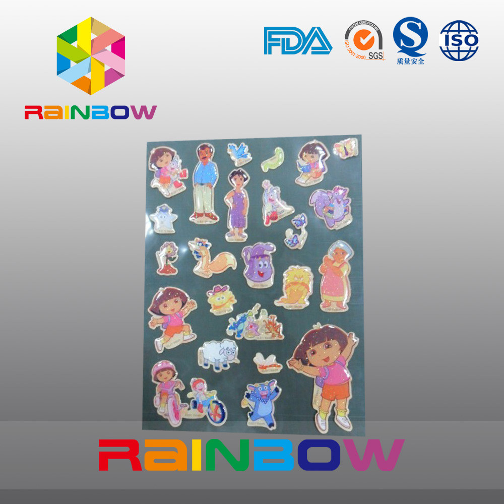 تسميات ورقة ملونة غير منتظمة اقتصادية غير قابلة لإعادة التدوير مخصص زجاجة / كيس من البلاستيك